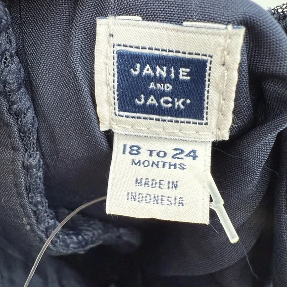 Jamie And Jack 18 JJ Sept Holiday 1 Navy Blue Lace Jumpsuit Size 18 - 24 Months - Picture 8 of 10